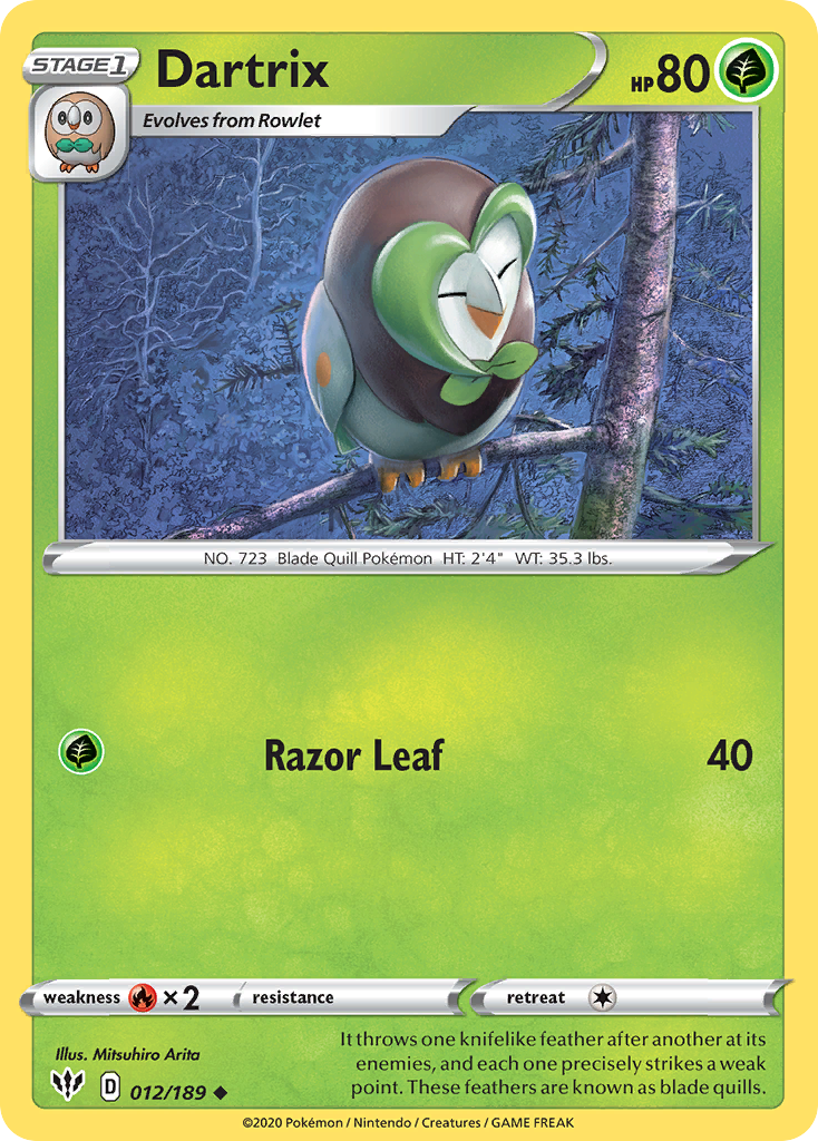 Dartrix (012/189) [Épée et Bouclier – Ténèbres Embrasées]