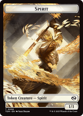 Espíritu (0006) // Espíritu (0007) Ficha de dos caras [Tarkir: Fichas de Dragonstorm]
