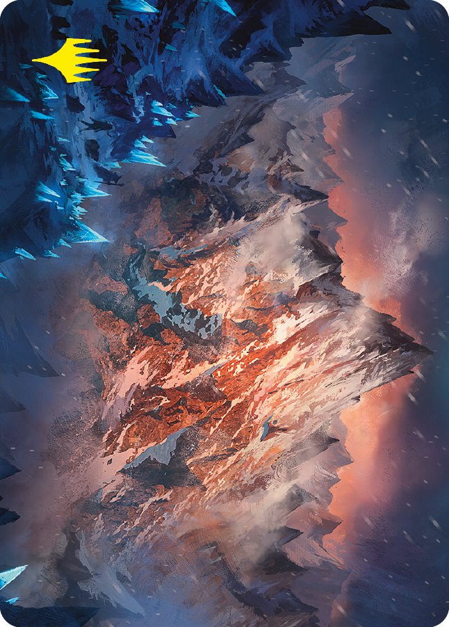 Carte d'art de montagne (Signature estampée or) [Le Seigneur des Anneaux : Contes de la Terre du Milieu - Série d'art]