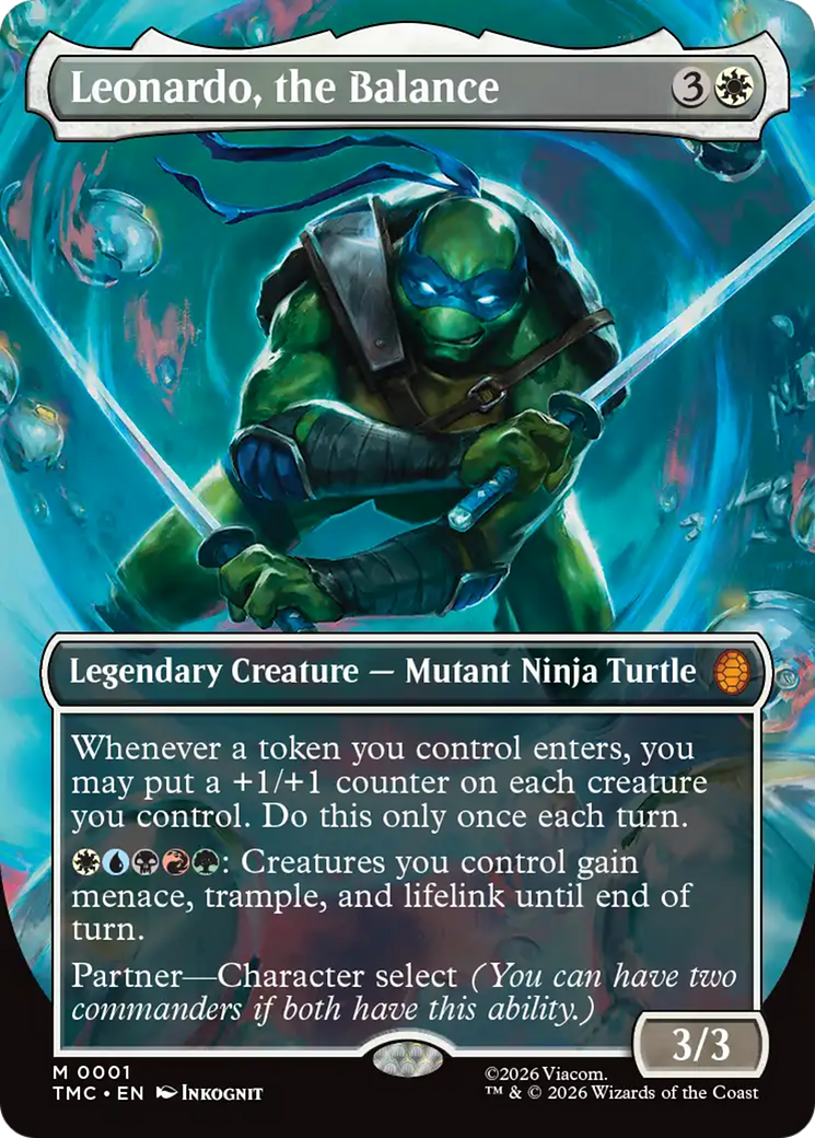 Leonardo, l'Équilibre (Sans Bordure) [Commandant Tortues Ninja]