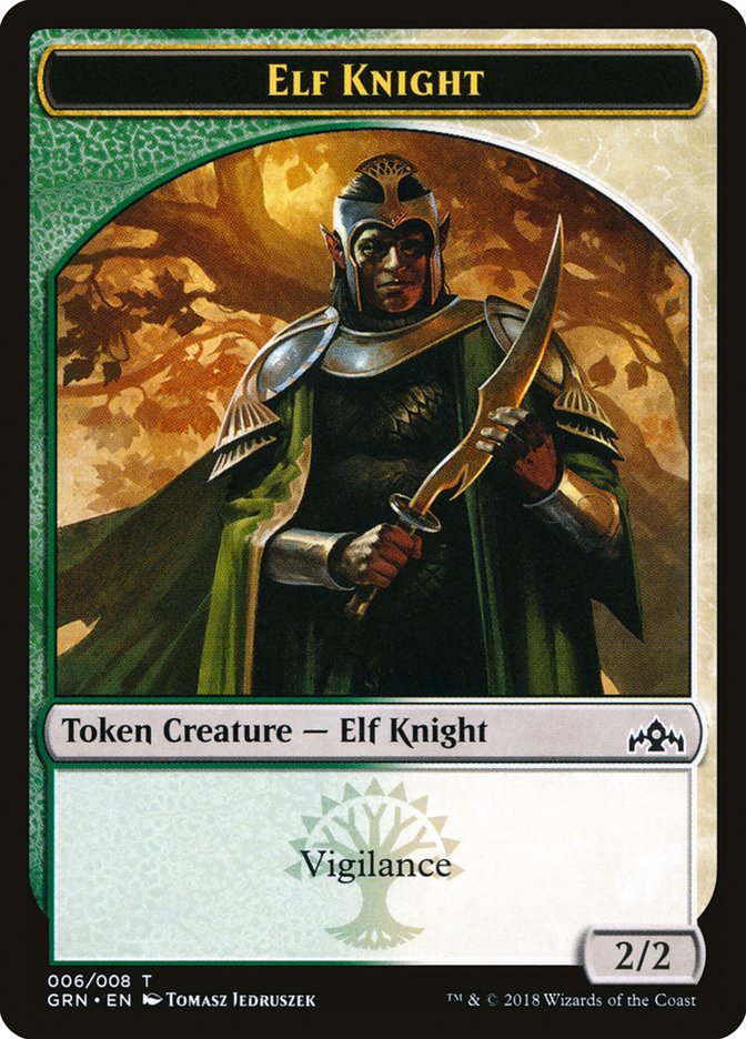 Jeton Chevalier Elfe [Jetons Guildes de Ravnica]