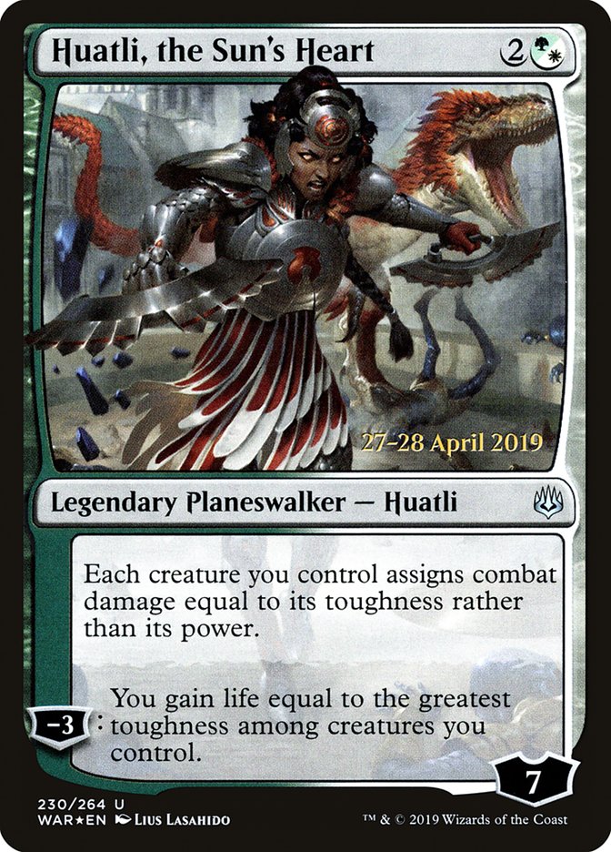 Huatli, Cœur-du-Soleil [Cartes promotionnelles d'avant-première La guerre des Planeswalkers]
