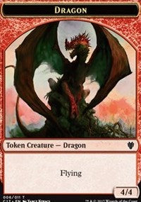 Dragon (006) // Jeton double-face Or [Commander 2017 Tokens]