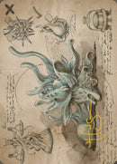 Carte d'art Acier sculpté (Signature estampée or) [Série d'art La Guerre des frères]