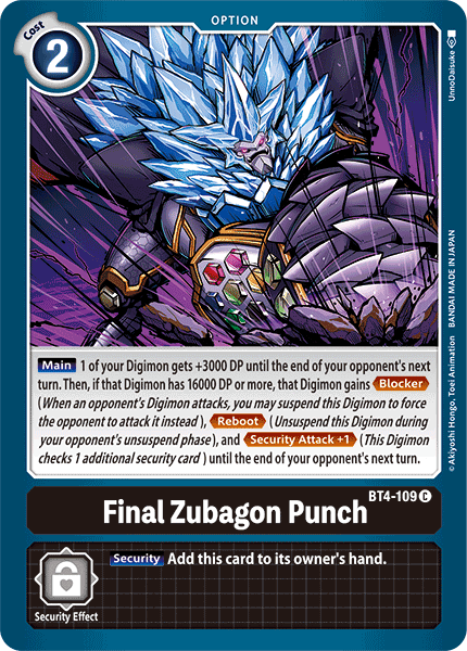 Final Zubagon Punch [BT4-109] [Gran Leyenda]