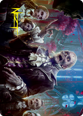 Carte artistique de Majordome mort-vivant (Signature estampée or) [Série d'illustrations Innistrad: Vœu de sang]