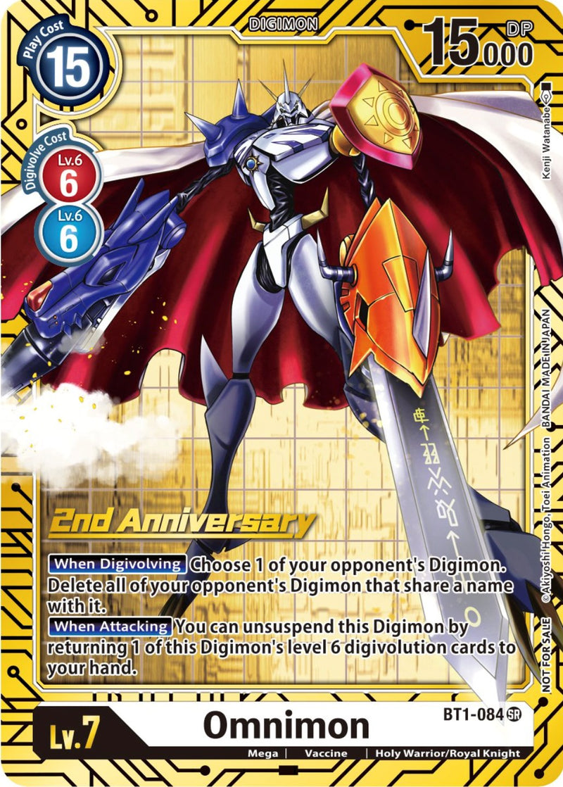 Omnimon [BT1-084] (2nd Anniversary Card Set) [Promociones del sobre especial de lanzamiento]
