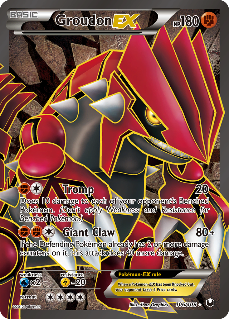 Groudon EX (106/108) [Noir & Blanc : Explorateurs Obscurs]