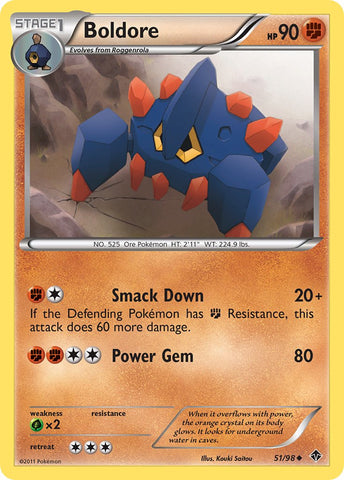 Boldore (51/98) (Cracked Ice Holo) (Exclusif Blister) [Noir & Blanc : Pouvoirs Émergents]