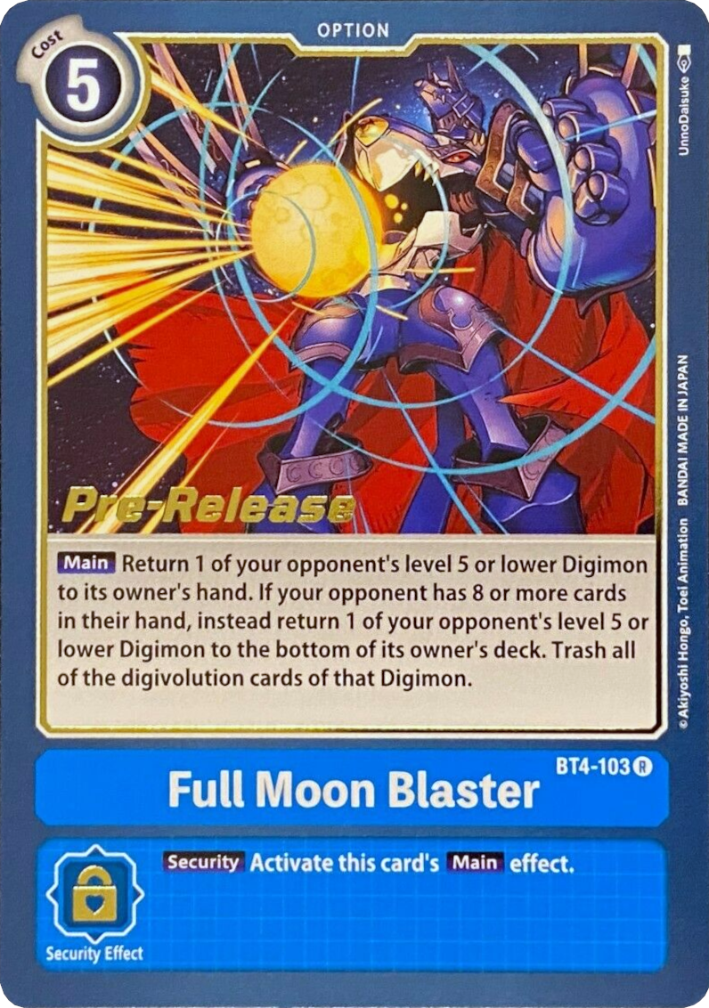 Ráfaga de Luna Llena [BT4-103] [Promoción de pre-lanzamiento de Great Legend]