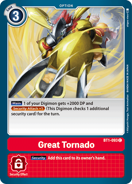 Gran Tornado [BT1-093] [Digimon Card Game Official Release Special Booster Ver.1.0]