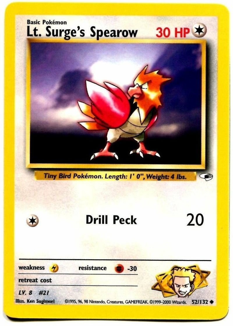 Pokémon Piafabec de Major Bob (52/132) [Gym Heroes Unlimited]