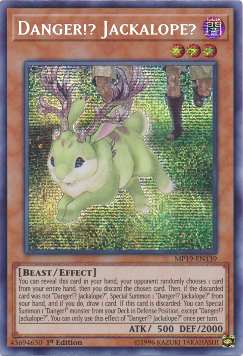 ¡¿Peligro?! ¿Jackalope? [MP19-EN139] Secreta Rara Prismática