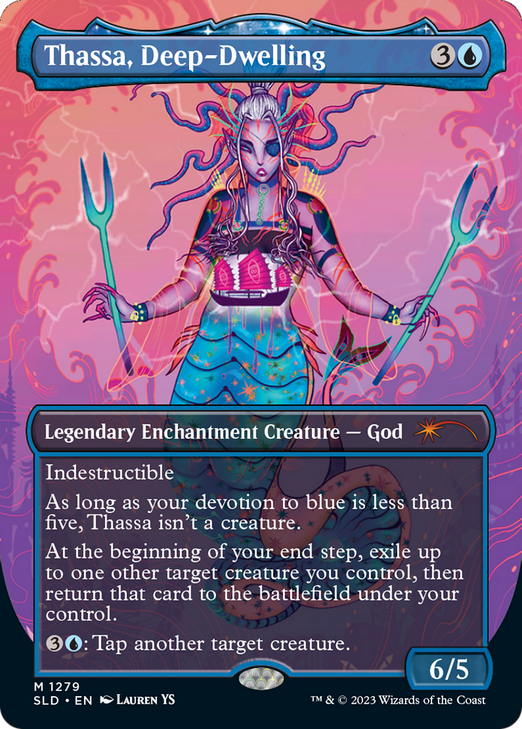 Thassa, Moradora del Mar Profundo (Sin borde) [Serie Secret Lair Drop]