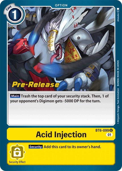 Inyección Ácida [BT6-099] [Cartas de Prelanzamiento Double Diamond]