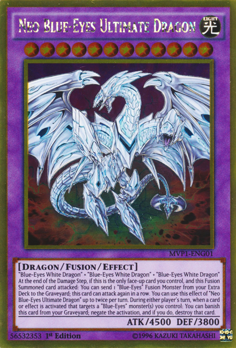 Dragon Ultime aux Yeux Bleus Néo [MVP1-FR001] Gold Rare