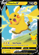 Pikachu V (SWSH143) (Célébrations) [Épée et Bouclier : Promos Étoile Noire]