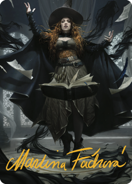 Tasha, carta de arte Reina Bruja (41) (Firma estampada en dorado) [Commander Legends: Battle for Baldur's Gate Art Series]