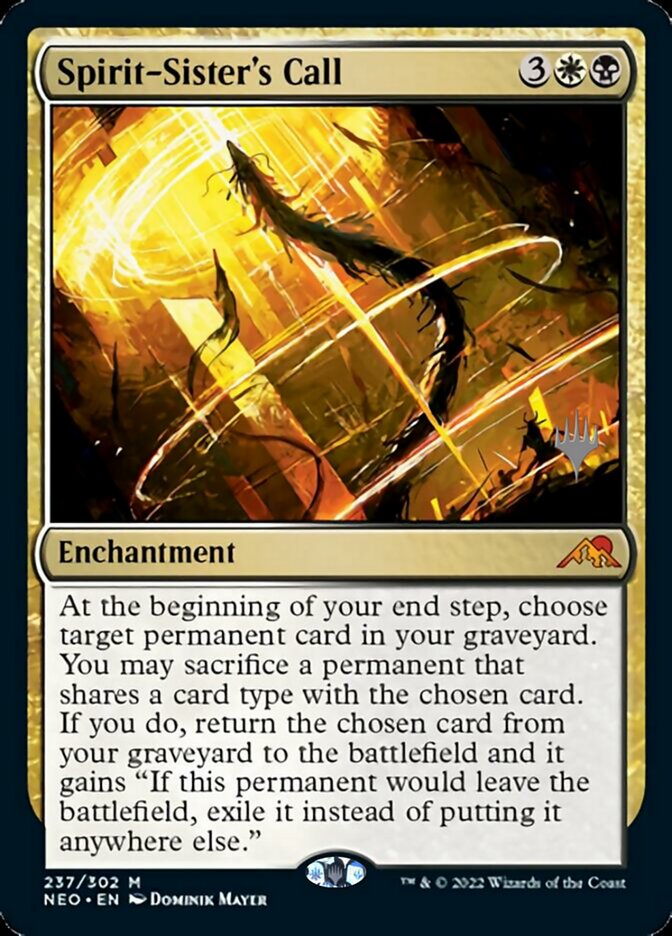 Appel de la Sœur-Esprit (Pack promo) [Kamigawa : Neon Dynasty Promos]
