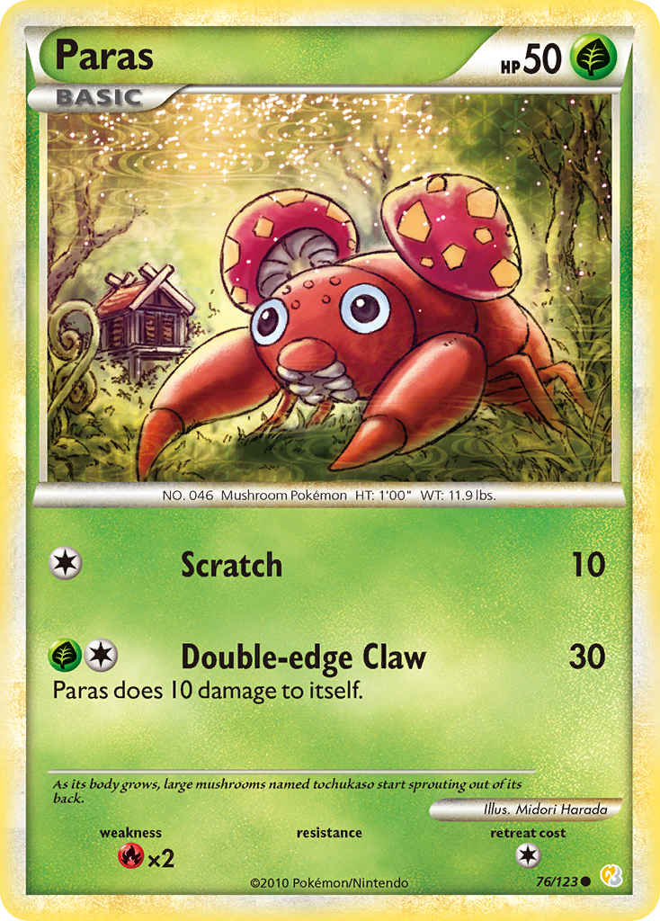 Paras (76/123) [HeartGold & SoulSilver : Set de Base]