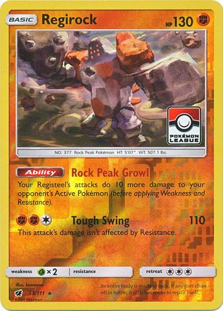 Regirock (53/111) (Promo de Liga) [Sol y Luna: Invasión Carmesí]