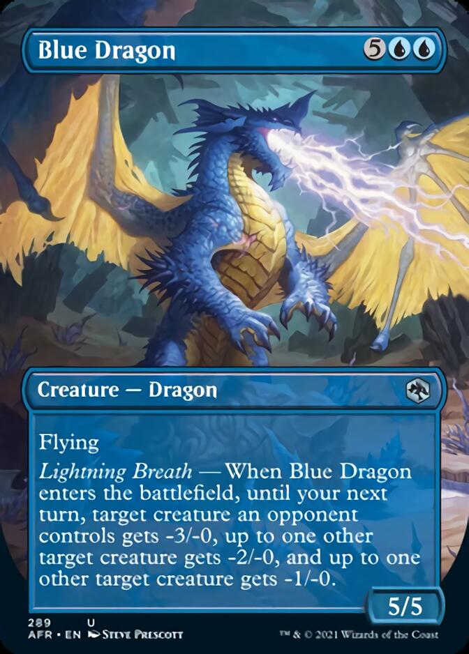 Dragon bleu (illustration alternative sans bordure) [Donjons et Dragons : Aventures dans les Royaumes Oubliés]