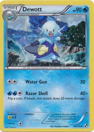 Dewott (29/114) (Holográfica Hielo Agrietado) [Negro y Blanco: Set Básico]