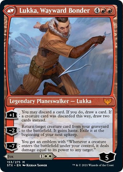 Mila, fidèle compagne // Lukka, agent renégat [Promos d'avant-première Strixhaven : l'Académie des Mages]