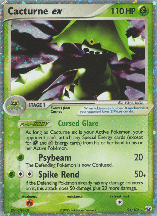 Cacturne ex (91/106) [EX: Émeraude]