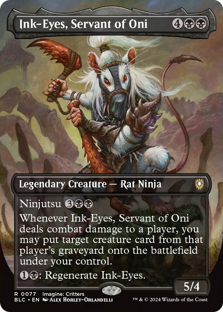 Ink-Eyes, servante de l'Oni (sans bordure) [Bloomburrow Commander]
