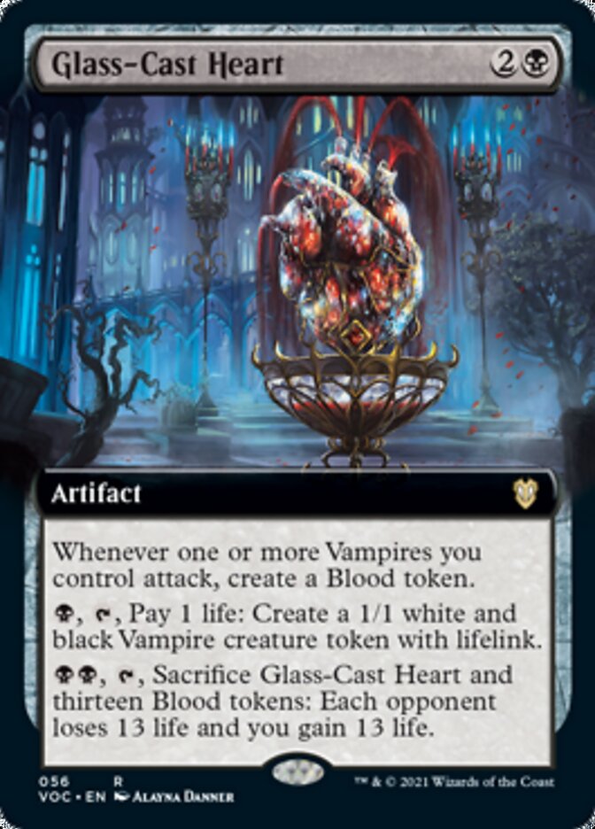 Cœur de verre fondu (Extended Art) [Innistrad: Commander Chasse de sang]