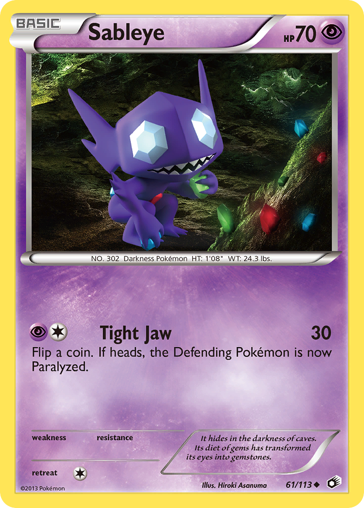 Sableye (61/113) [Negro y Blanco: Tesoros Legendarios]