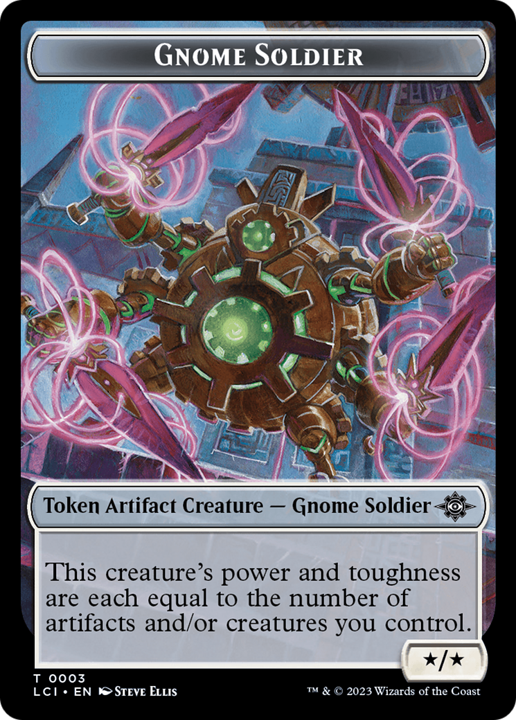 Dinosaure Fongique // Soldat Gnome Jeton Double Face [Les Cavernes Oubliées d'Ixalan Jetons]