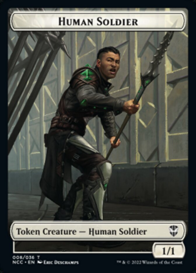 Eldrazi // Soldat humain Double-Sided Token [Streets of New Capenna Commander Tokens]