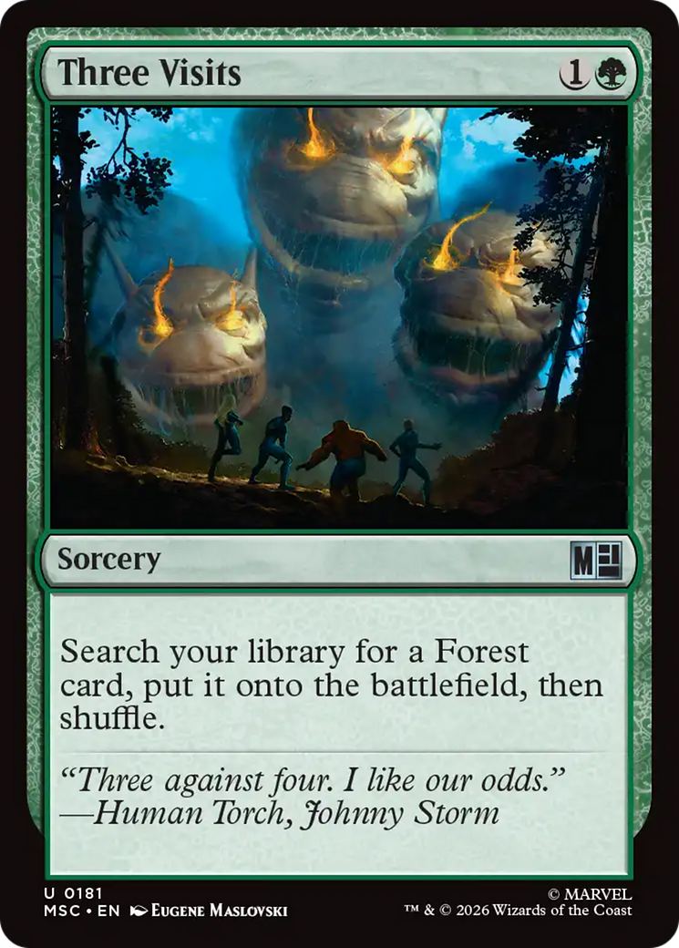 Tres visitas (Surge Foil) [Commander de Marvel Super Heroes]