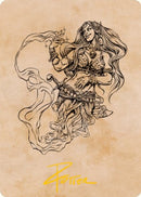 Djinni Souffleur-des-vents (Présentation) Carte artistique (Signature estampillée or) [Dungeons & Dragons : Aventures dans les Royaumes Oubliés - Série artistique]