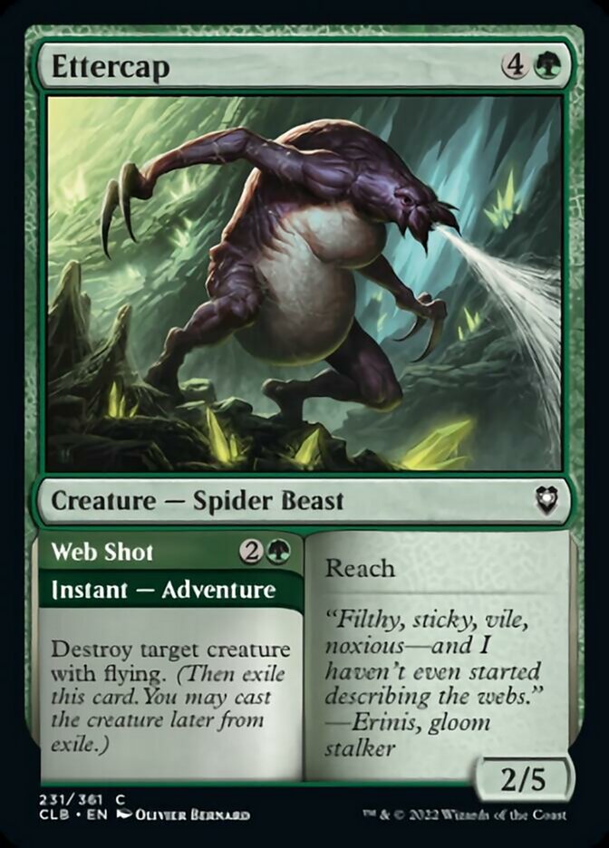 Ettercap, Disparo de telaraña [Commander Legends: Battle for Baldur's Gate]