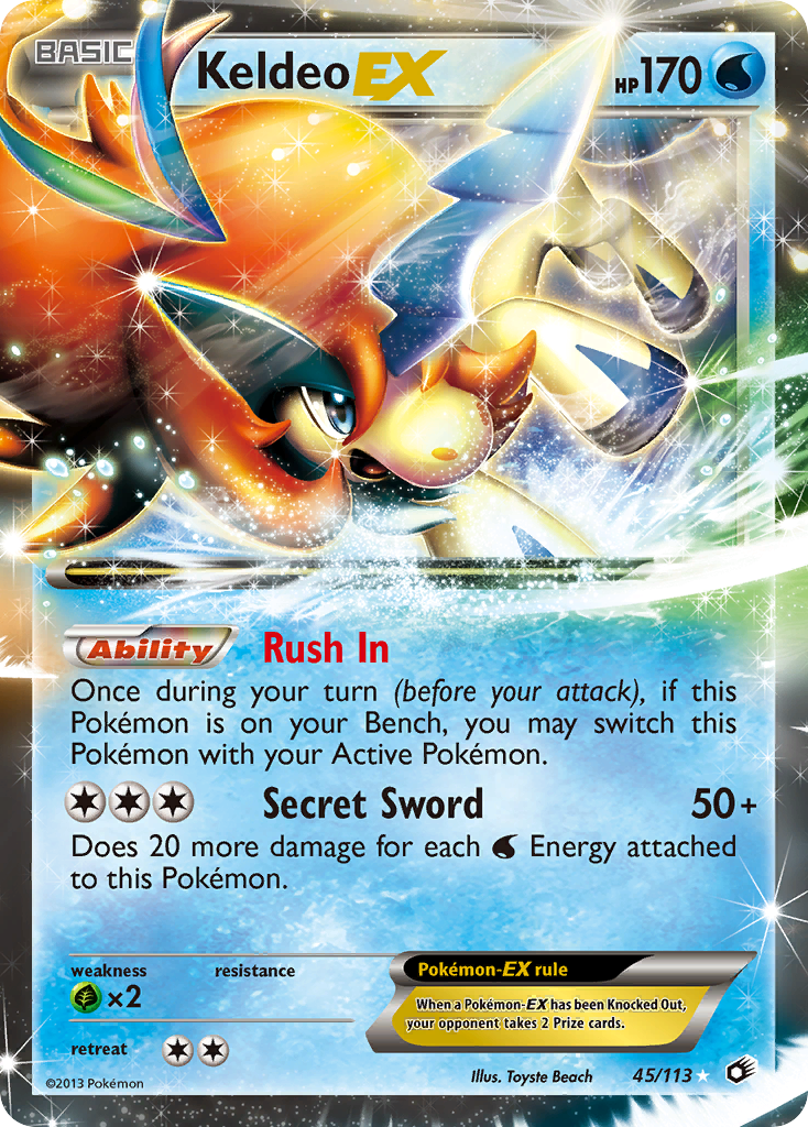 Keldeo EX (45/113) [Noir & Blanc : Trésors Légendaires]