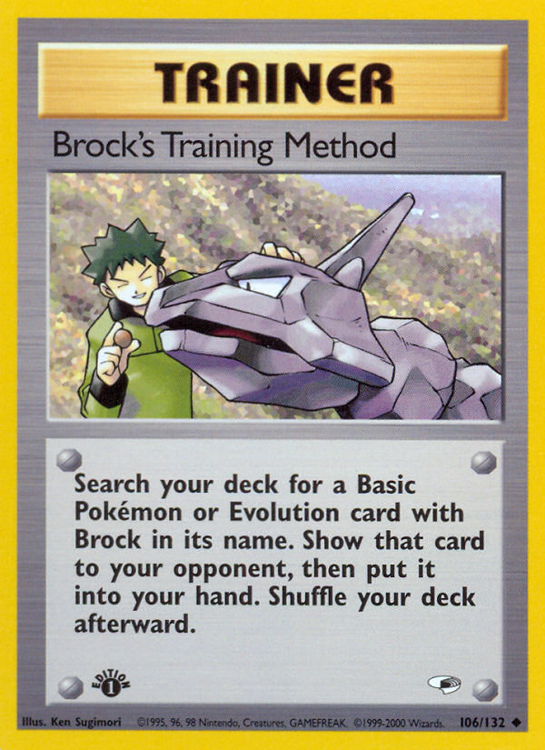 Método de entrenamiento de Brock (106/132) [Héroes de Gimnasio 1.ª Edición]