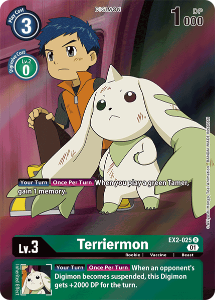 Terriermon [EX2-025] (Arte alternativo) [Digital Hazard]