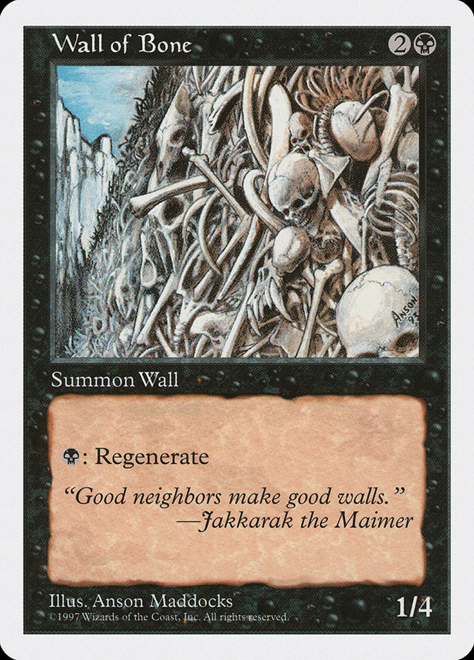 Mur d'os [Cinquième édition]