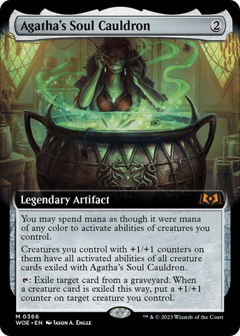 Caldero de almas de Ágata (Arte extendido) [Wilds of Eldraine]