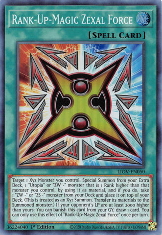 Magia de Subida de Rango Fuerza Zexal [LIOV-SP050] Súper Rara