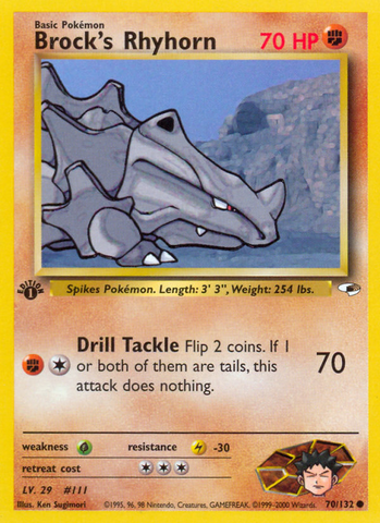 Rhyhorn de Brock (70/132) [Gym Heroes 1.ª edición]
