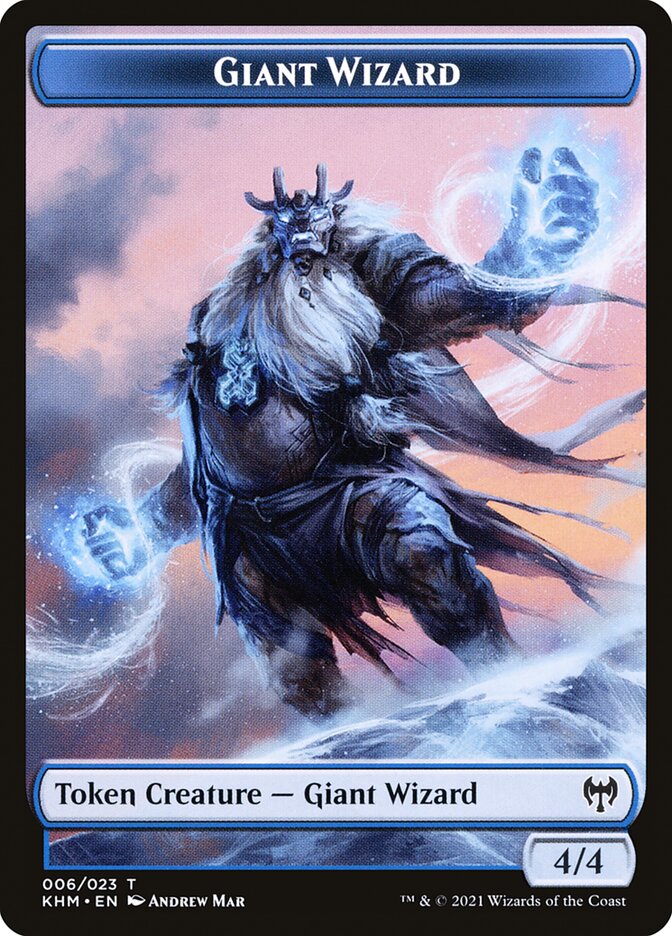 Nain berserker // Sorcier géant – Jetons double face [Jetons Kaldheim]