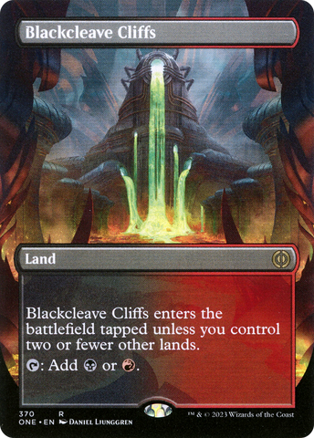 Acantilados del Filonegro (Arte alternativo sin borde) [Phyrexia: All Will Be One]