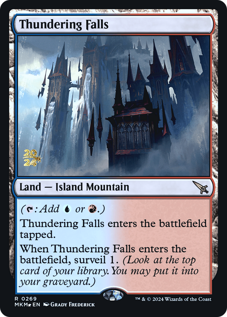 Thundering Falls [Cartas promocionales de Prerelease de Asesinatos en Mansión Karlov]