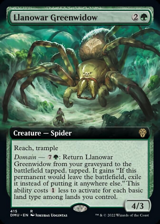 Veuve verte de Llanowar (Version longue) [Dominaria Uni]