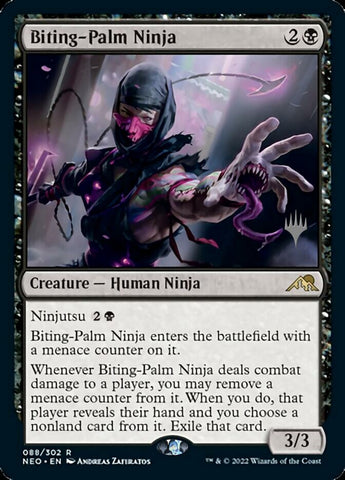 Ninja Mordiscapalma (Paquete promocional) [Kamigawa: Dinastía Neon Promos]