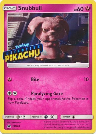 Snubbull Détective (SL200) (Pikachu estampillé) [Soleil et Lune : Cartes Promo Étoile Noire]